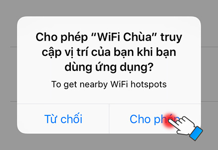 Hack wifi cho ios iphone với app wifi chùa